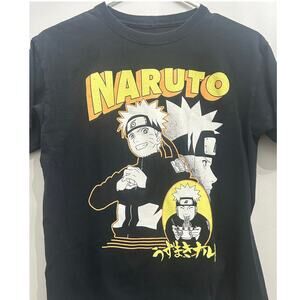 Naruto Shippuden Black Graphic T Shirt Tee Size Small Anime